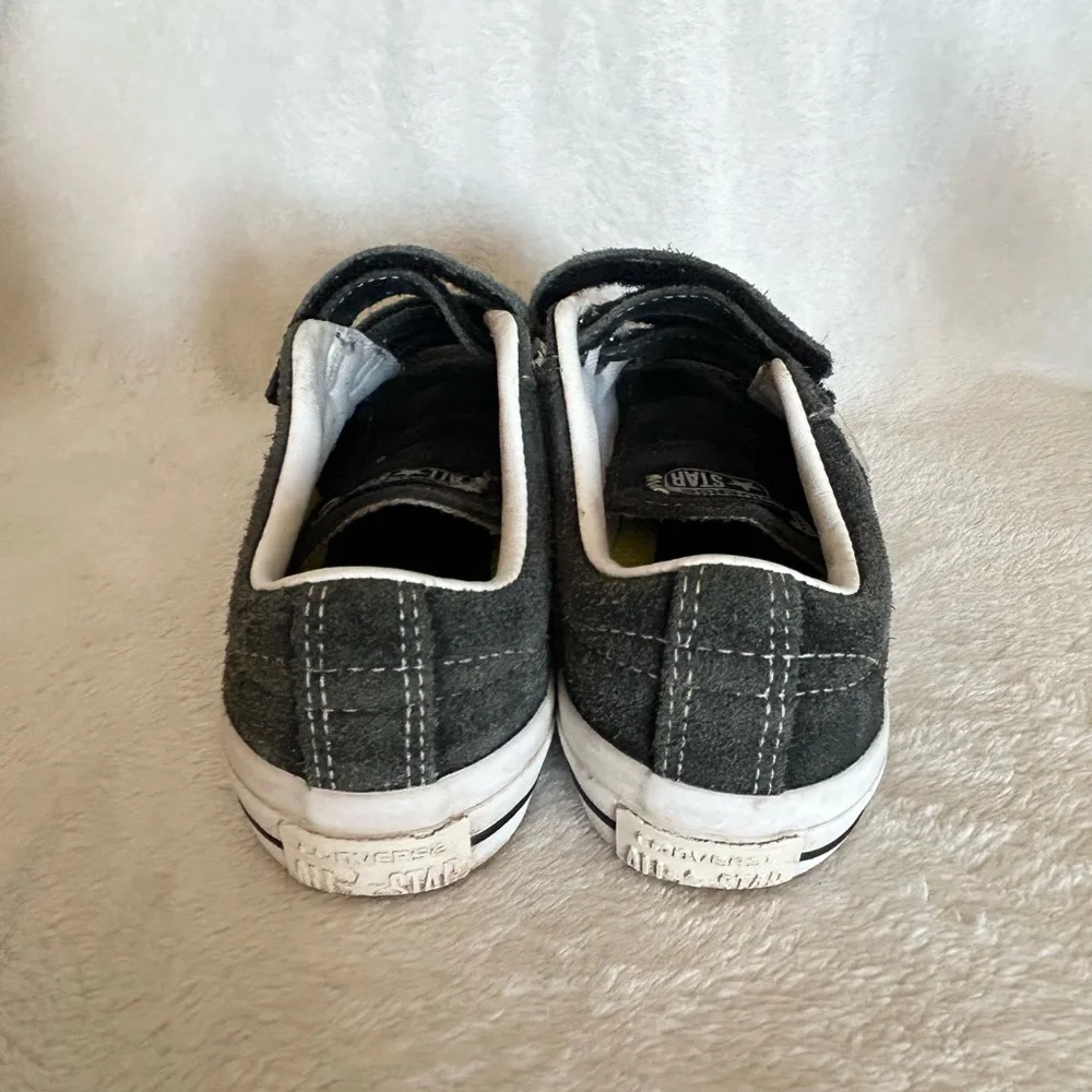 Dark Grey Velcro Kids’ Converse